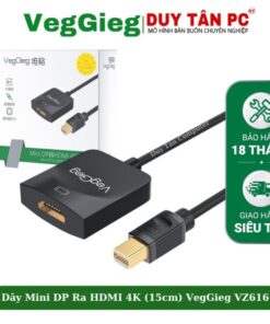 Cổng chuyển đổi Mini DP sang HDMI 4K VEGGIEG VZ616 15CM