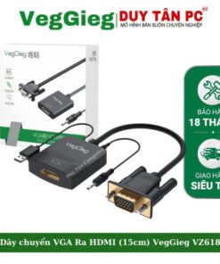 Dây VGA to HDMI (0.15M) VEGGIEG VZ618 15CM