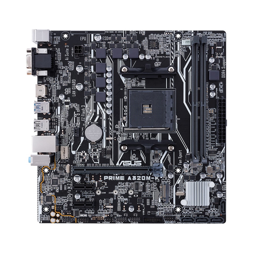 Mainboard ASUS PRIME A320M-K (AMD A320, Socket AM4, ATX, 2 khe RAM DDR4)