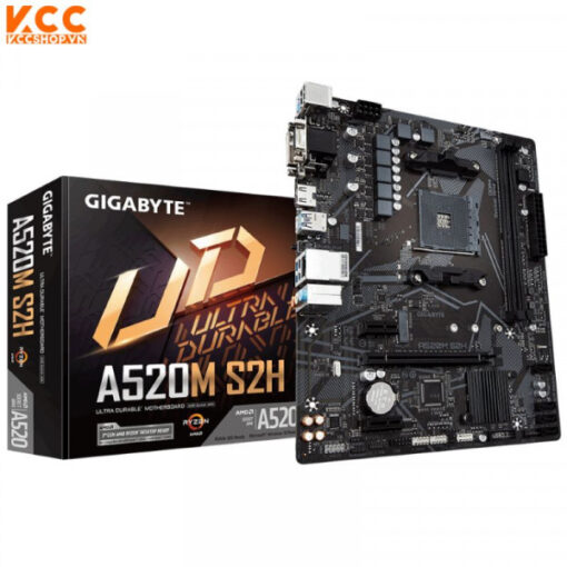 Mainboard Gigabyte A520M-S2H (AMD A520, SOCKET AM4, M-ATX, 2 KHE RAM DDR4)