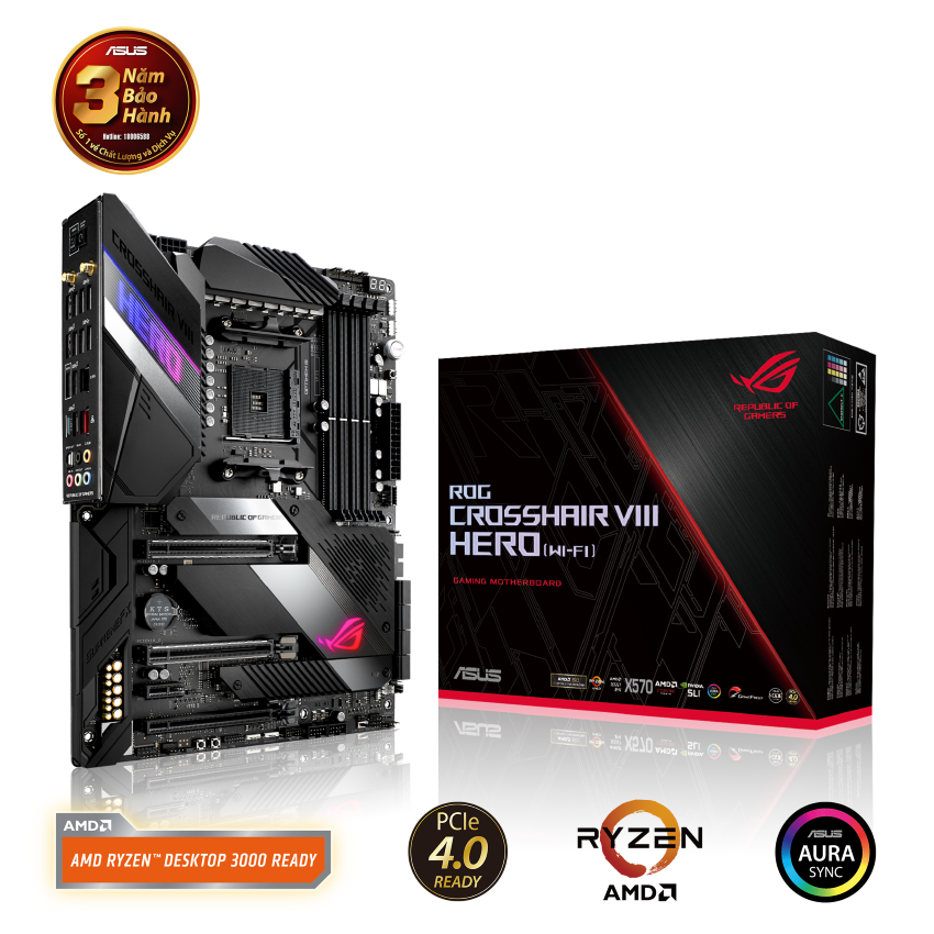 Mainboard ASUS ROG X570 CROSSHAIR VIII HERO Wifi | HACOM